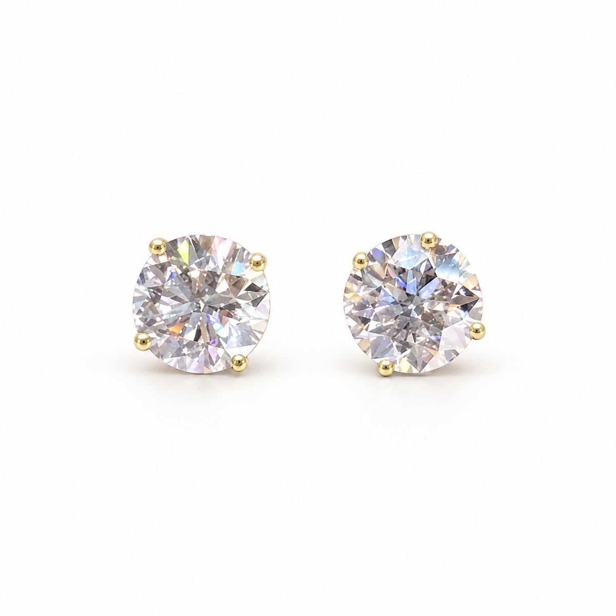 Round Diamond Studs 1.56 CTW