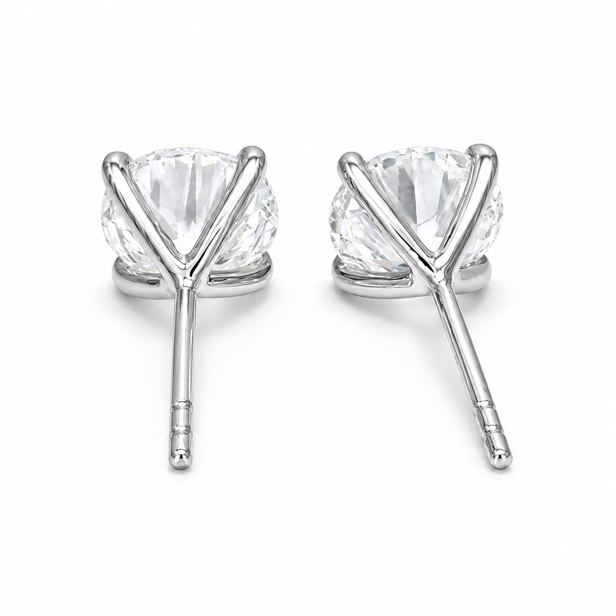 Round Diamond Studs 4.00 CTW Martini