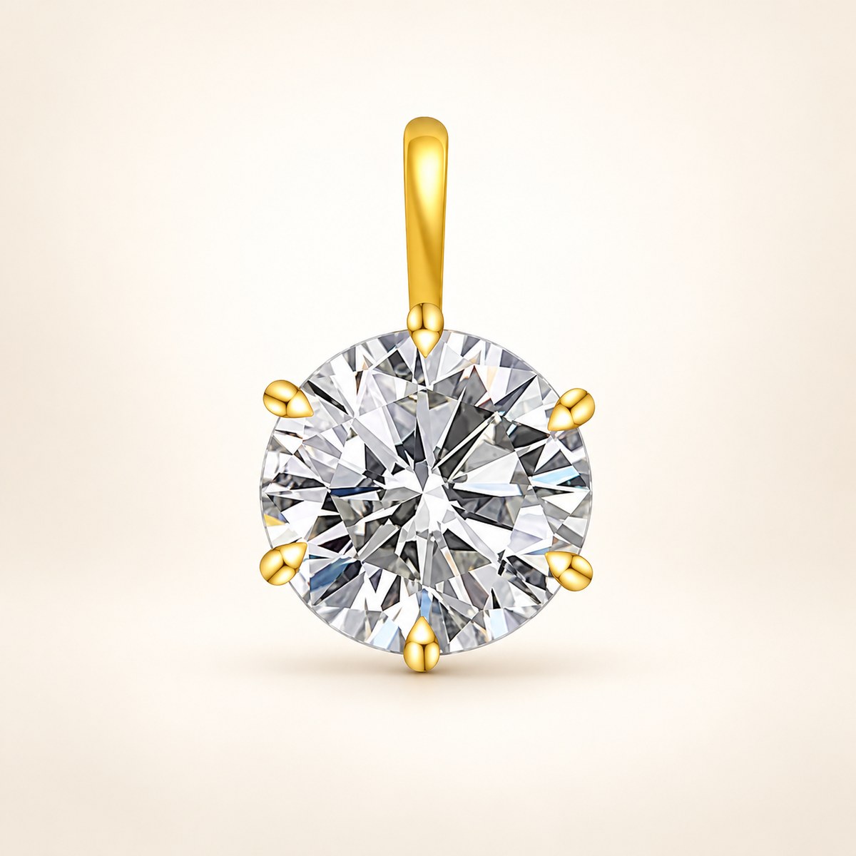Round Diamond Pendant 1.03 CT