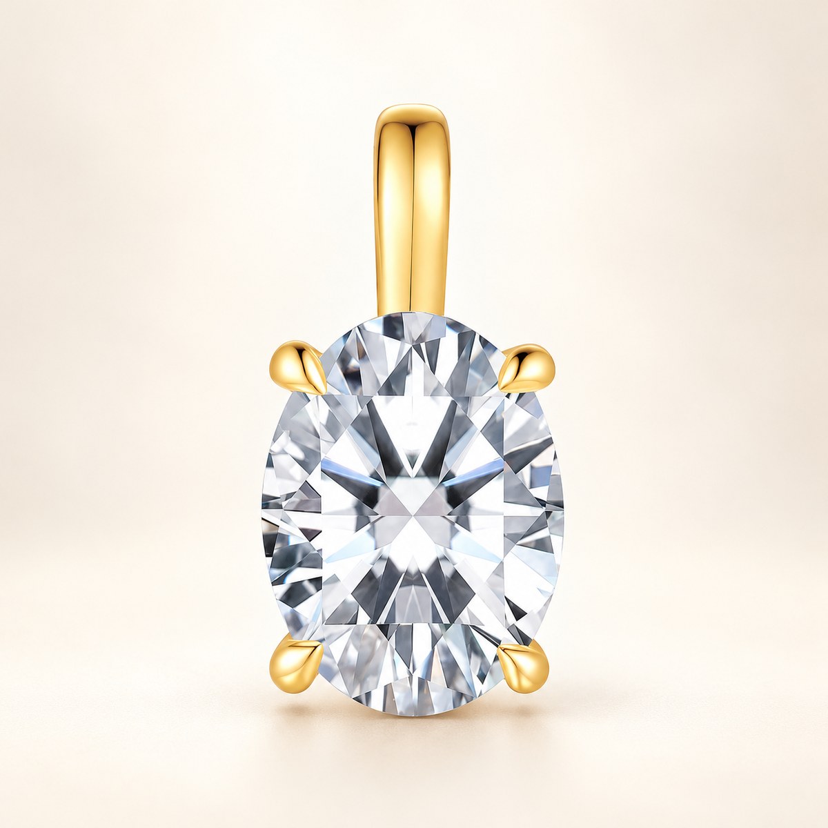 Oval Diamond Pendant 1.0 CT