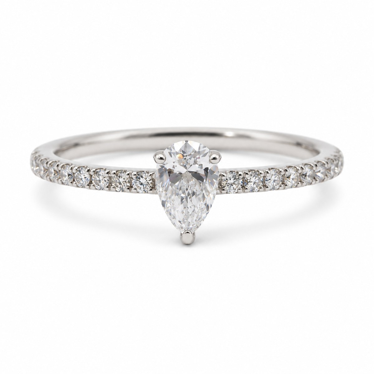 Pear Diamond Pavé Ring 1.0 CT