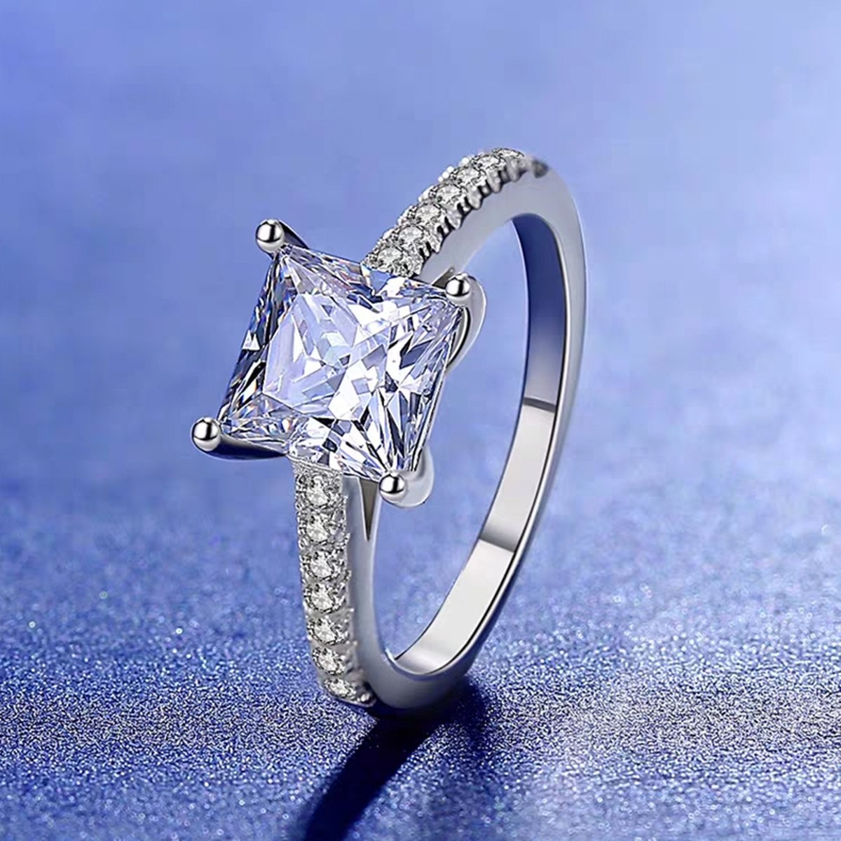 Princess Diamond Pavé Ring 1.01 CT