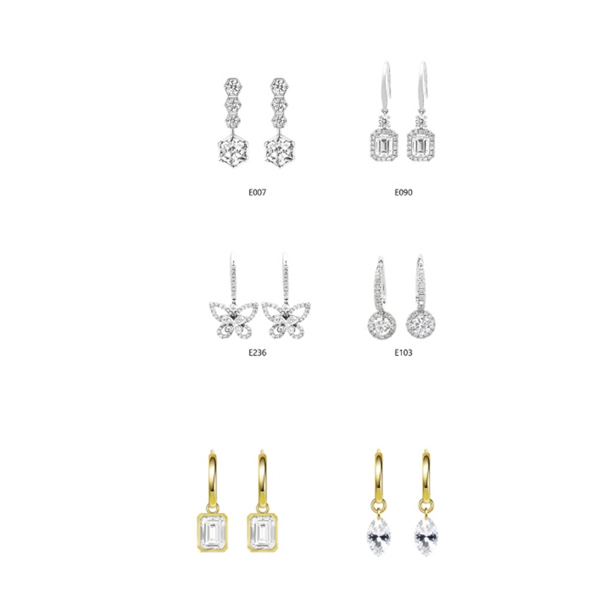 Diamond Drop Earrings Design detail reference