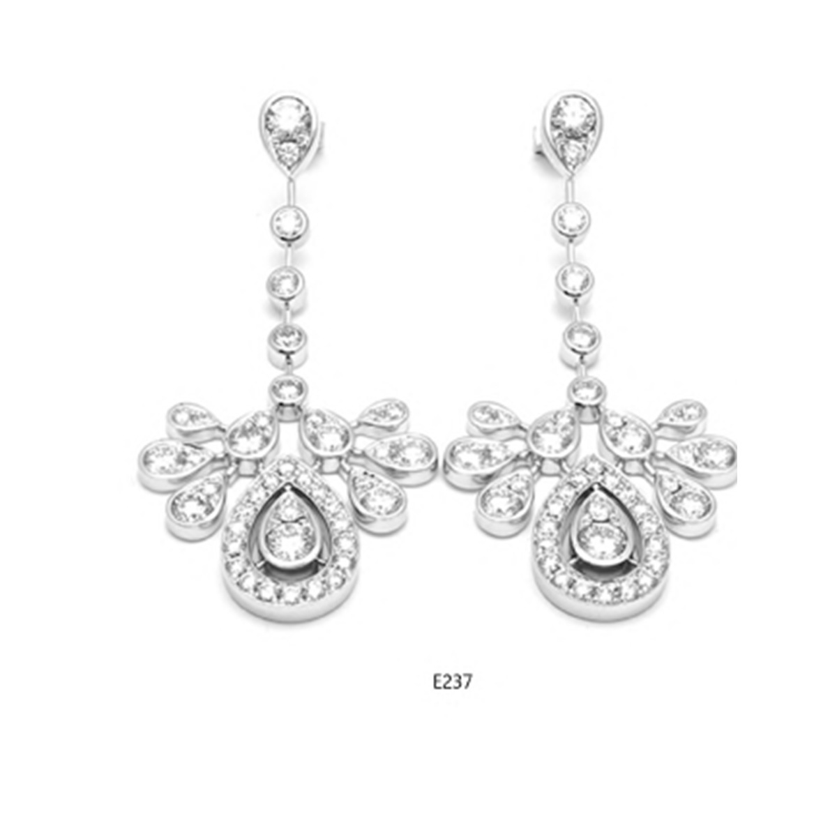 Diamond Drop Earrings Style reference