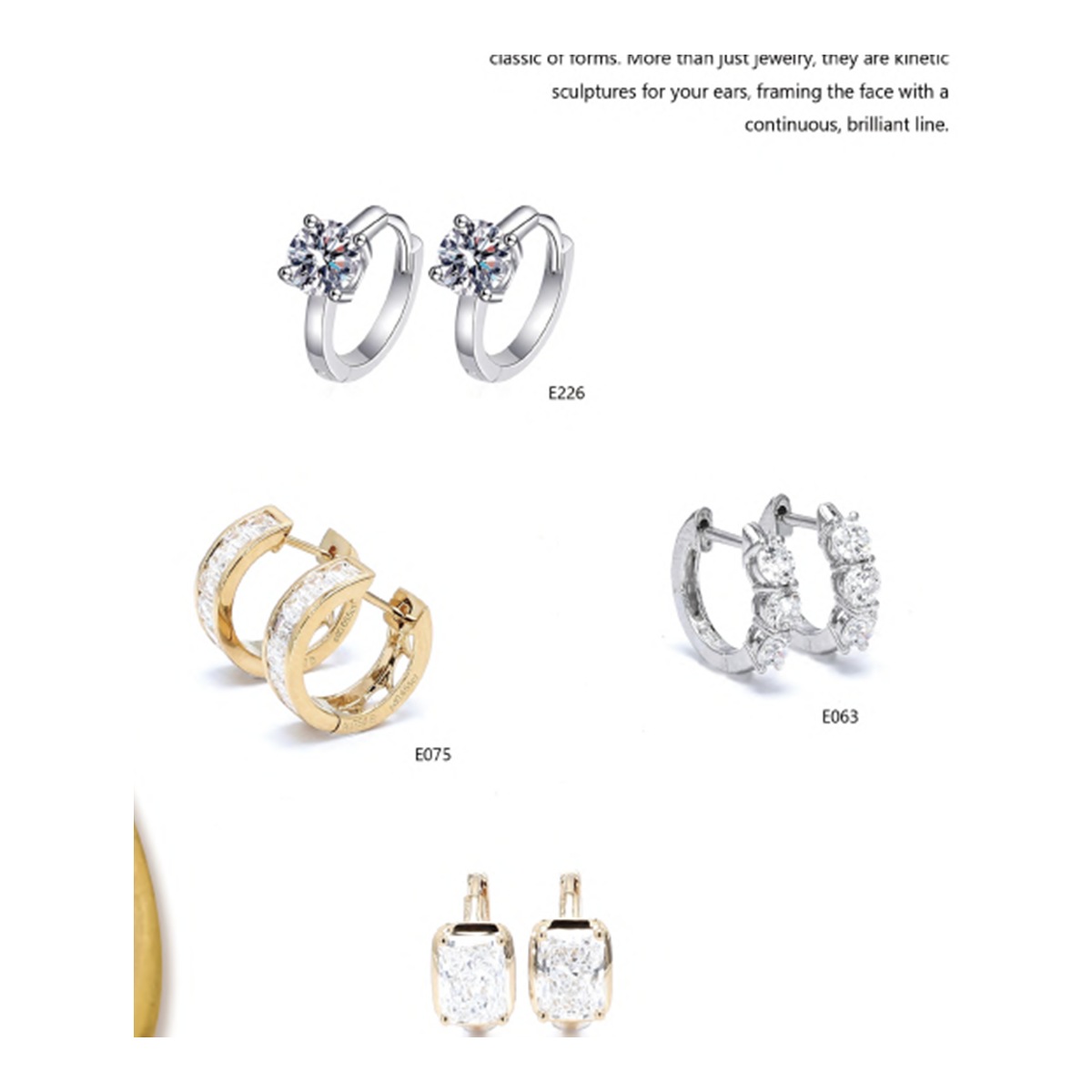 Diamond Hoop Earrings Design detail reference