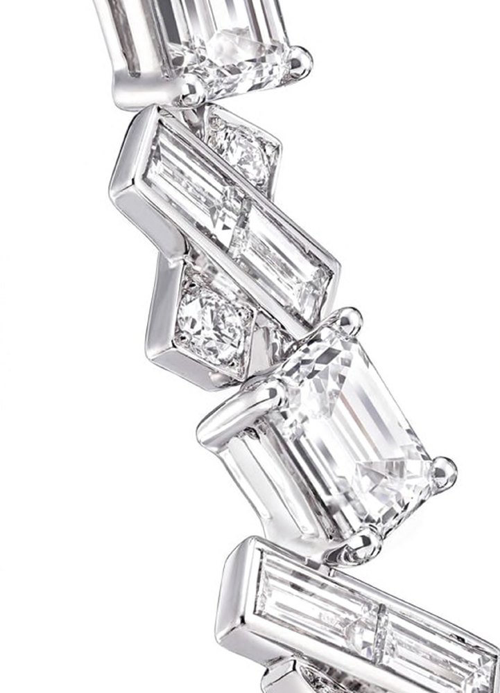 NKGEM lab-grown diamond tennis bracelet side view reference