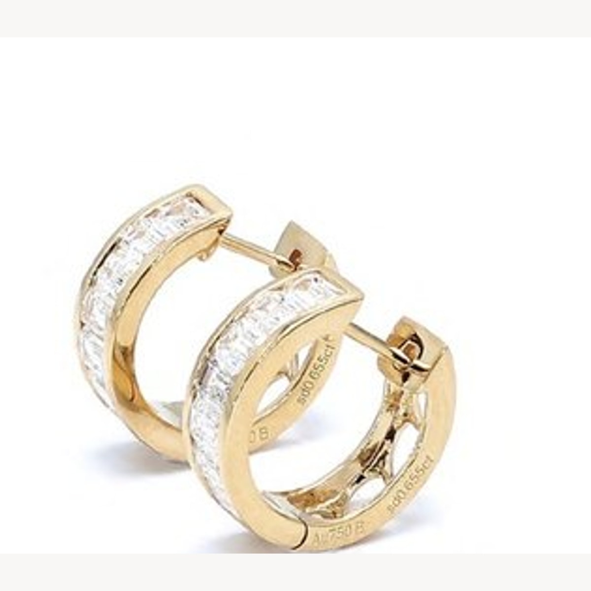 Diamond Hoop Earrings Front reference