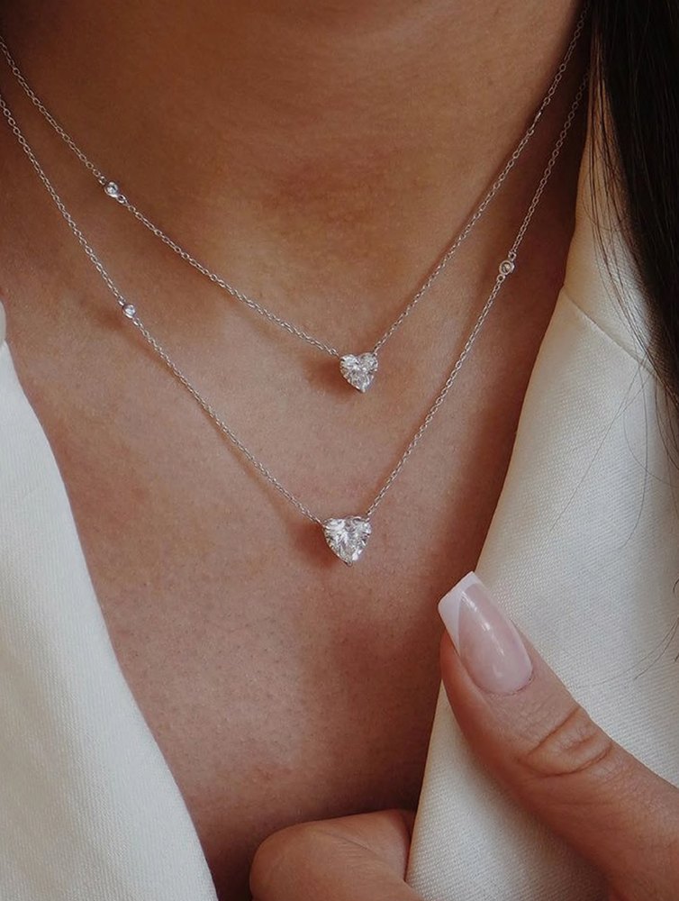 NKGEM lab-grown diamond necklace worn style reference