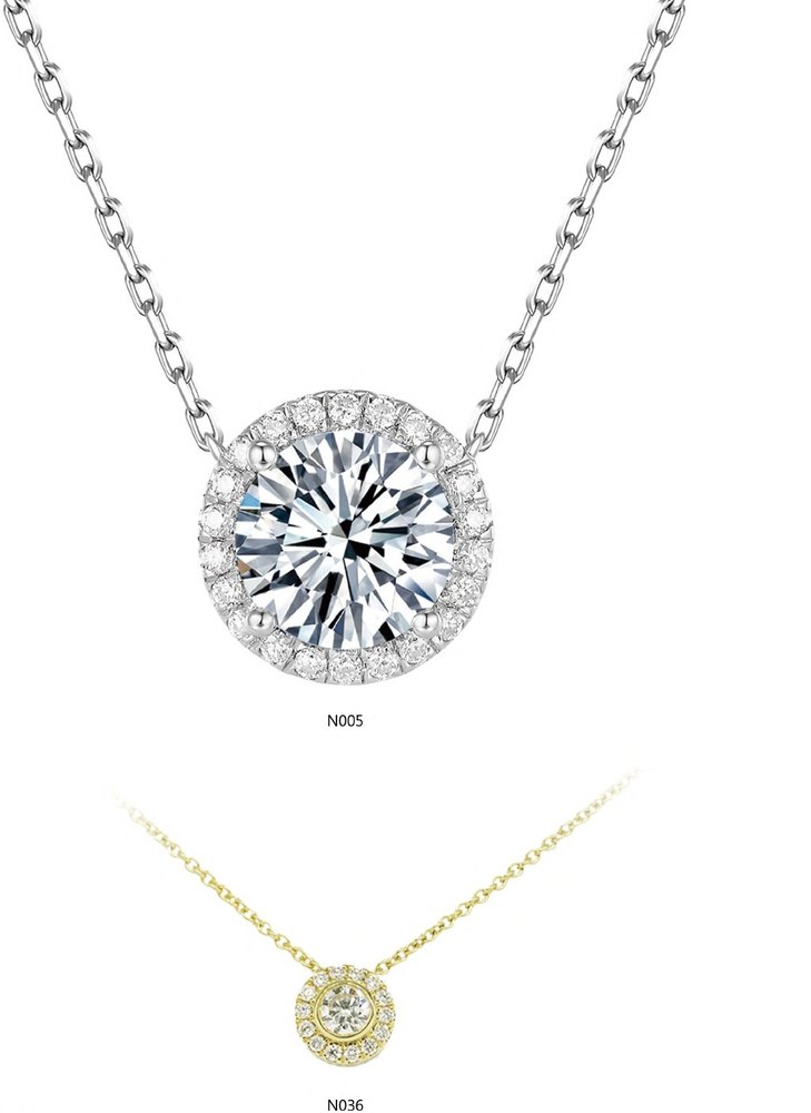 NKGEM lab-grown diamond necklace side view reference