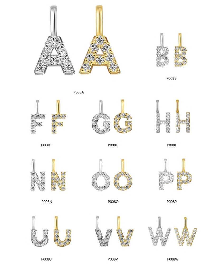 Alphabet Pendant lab-grown diamond jewelry quote direction