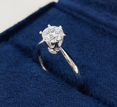 NKGEM classic solitaire lab-grown diamond ring side view reference