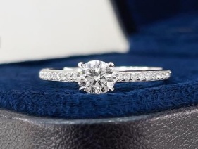 NKGEM pave shoulder lab-grown diamond ring side view reference